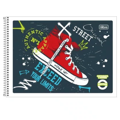 Caderno Desenho Esp Capa Flex 96Fls Sortido Pepper Tilibra