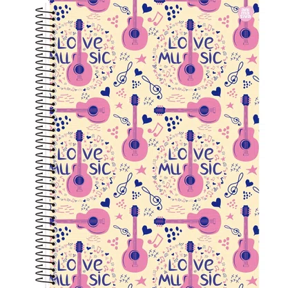 Caderno de Música Espiral Univ CD 80fls Sortido Animativa