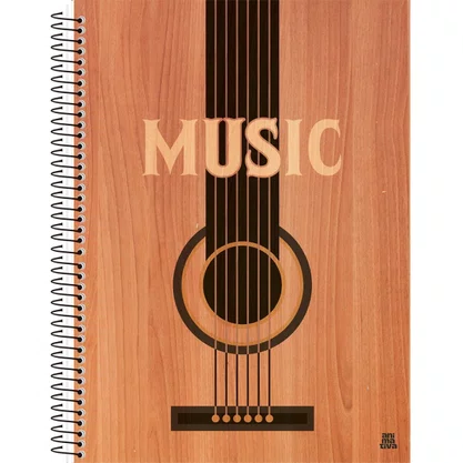Caderno de Música Espiral Univ CD 80fls Sortido Animativa