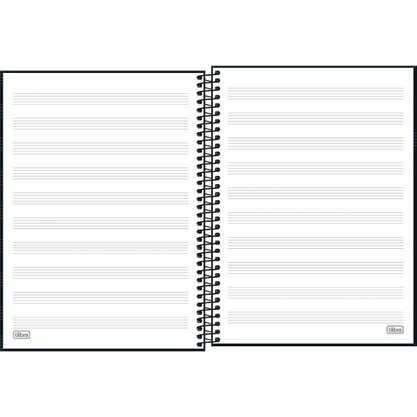 Caderno Música Esp Univ Capa Dura 80fls Preto Tilibra