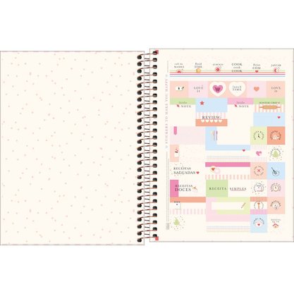 Caderno de Receitas 80 Folhas Rosa Soho