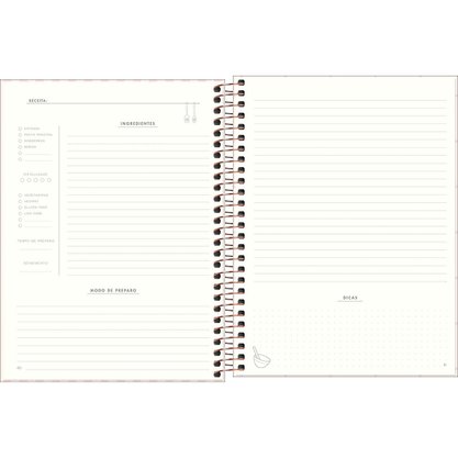 Caderno de Receitas 80 Folhas Rosa Soho