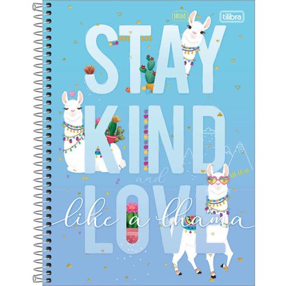 Caderno Esp Univ Capa Dura 160 Fls Azul Hello Tilibra