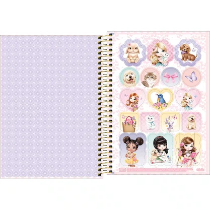 Caderno Espiral 1/4 Capa Dura 80 Folhas Azul Jolie Tilibra