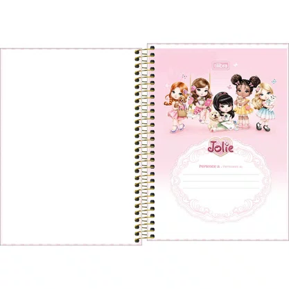 Caderno Espiral 1/4 Capa Dura 80 Folhas Azul Jolie Tilibra