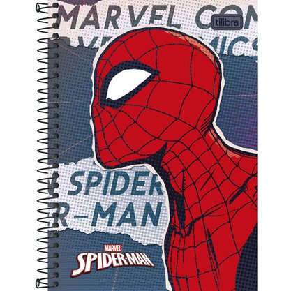 Caderno Espiral 1/4 Capa Dura 80 Folhas Colorido Homem-Aranha Spider-Man Tilibra