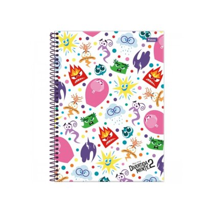 Caderno Espiral Capa Dura 80 Fls Branca Divertidamente 2 Foroni