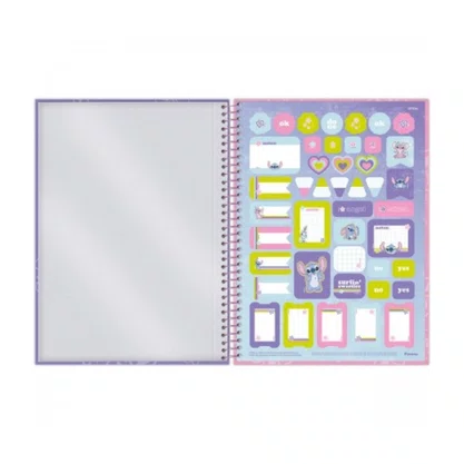 Caderno Espiral Capa Dura 80 Fls Colorido Love is Magic Stitch Foroni
