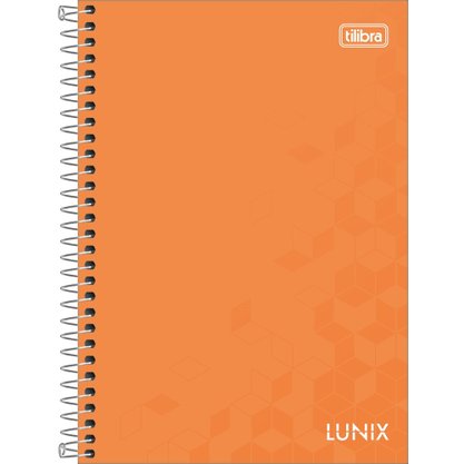 Caderno Esp Colegial CD 160fls Laranja Lunix Tilibra