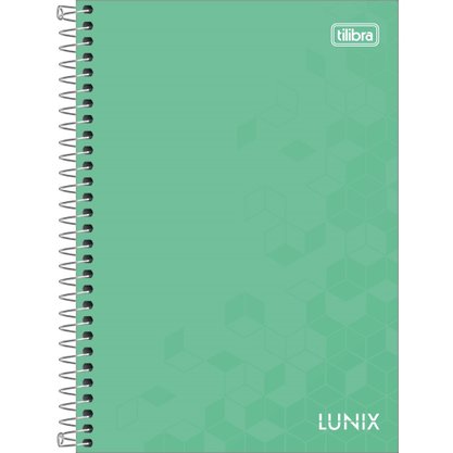 Caderno Espiral Colegial CD 160fls Verde Lunix Tilibra