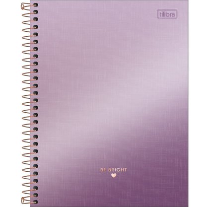 Caderno Esp Coleg 80fls Metalizado Lilás West Village