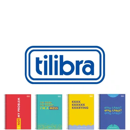 Caderno Esp Colegial CD 160fls Laranja Lunix Tilibra