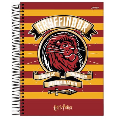 Caderno Espiral Univ CD 96fls Vermelho Harry Potter Jandaia