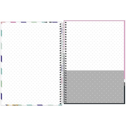 Caderno Espiral Univ CD 200fls Branco Lovely Friend Tilibra