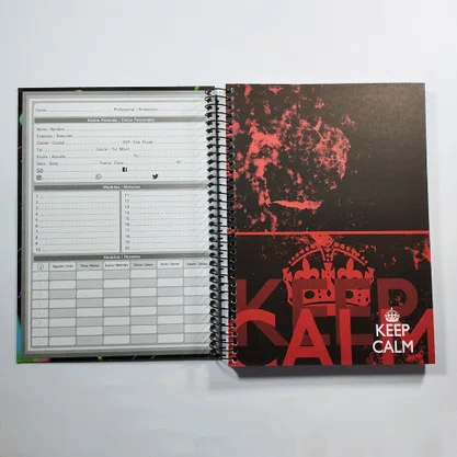 Caderno Espiral Univ CD 200fls Keep Calm São Domingos