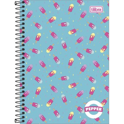 Caderno Espiral Univ CD 192fls Sorvetes Pepper Tilibra