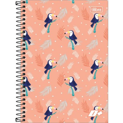 Caderno Espiral Univ CD 200fls Laranja Tucanos D+ Tilibra