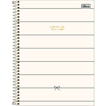 Caderno Espiral Universitário Capa Dura 256 Folhas Branco Kind Heart West Village Tilibra