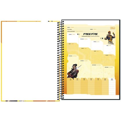 Caderno Esp Univ CD 80 Fls Vermelho Free Fire Tilibra