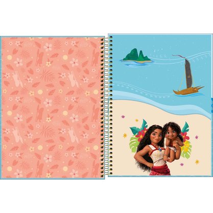 Caderno Esp Univ CD 80 Fls Colorido Moana Tilibra