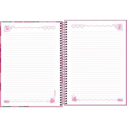 Caderno Esp Univ CD 80 Fls Rosa Morangos Lotso Tilibra