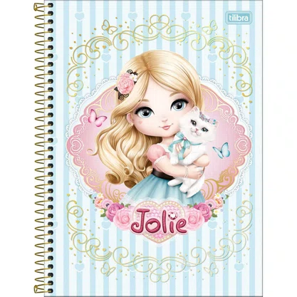 Caderno Espiral Universitário Capa Dura 80 Folhas Verde Água Jolie Tilibra