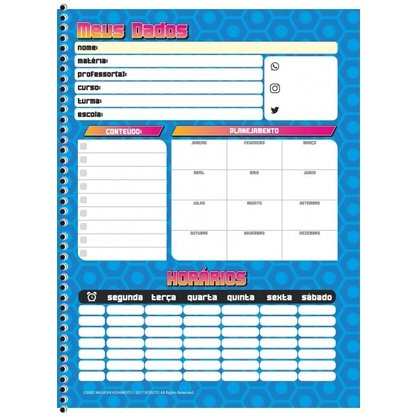 Caderno Espiral Univ CD 80fls Amarelo Boruto São Domingos