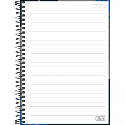 Caderno Espiral Universitário Capa Dura 96 Fls Azul Surf D+ Tilibra