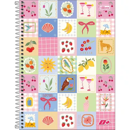 Caderno Espiral Universitário Capa Dura 96 Fls Colorido D+ Tilibra