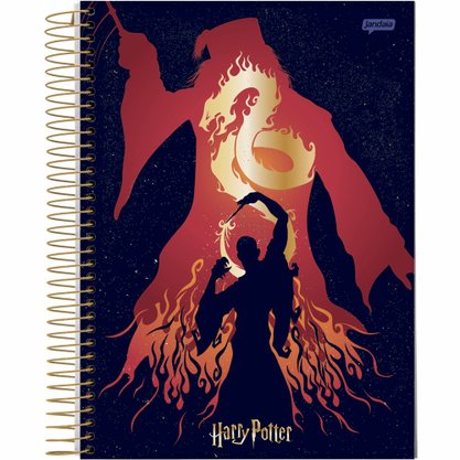 Caderno Espiral Universitário Capa Dura 96 Fls Harry Potter Vermelho Dumbledore Tilibra