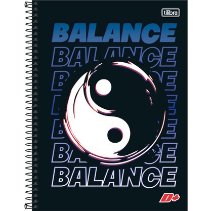 Caderno Espiral Universitário Capa Dura 96 Fls Preto Balance D+ Tilibra