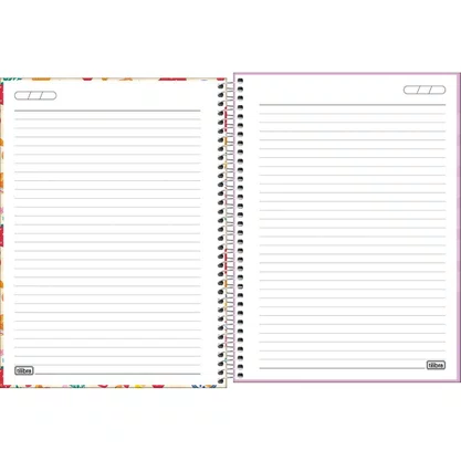 Caderno Espiral Universitário Capa Dura 96 Folhas Amarelo Morangos Flip Tilibra