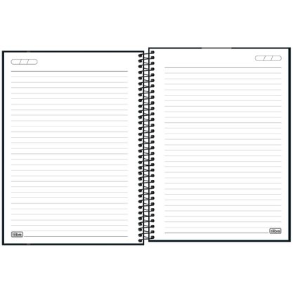 Caderno Espiral Univ 80fls Preto Neon Tilibra