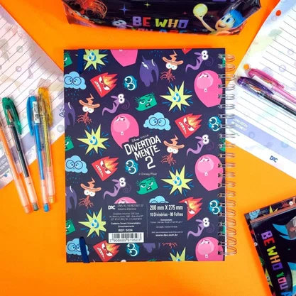 Caderno Inteligente Smart Divertidamente Universitário 80 Folhas 90g 200x275mm Ref. 5034 DAC