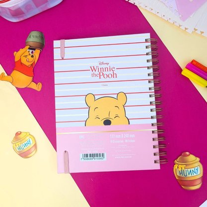 Caderno Inteligente Smart Urso Pooh Colegial 80 Folhas 90g 177x240mm Ref. 4494 DAC
