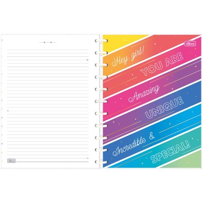 Caderno Tilidisco Univ 80fls Branco Be Nice Tilibra