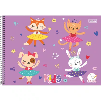 Caderno Meia Pauta Espiral Capa Dura 40 Folhas Sortido Sapeca Tilibra