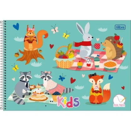 Caderno Meia Pauta Espiral Capa Dura 40 Folhas Sortido Sapeca Tilibra
