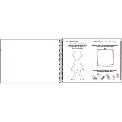 Caderno Meia Pauta Espiral Capa Dura 40 Folhas Sortido Sapeca Tilibra