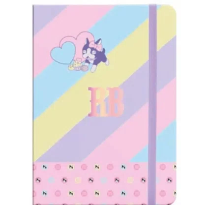 Caderno Notas Rebecca Bonbon Sortido CD 15x21cm 80Fls 80g c/ Elástico Sky Paper