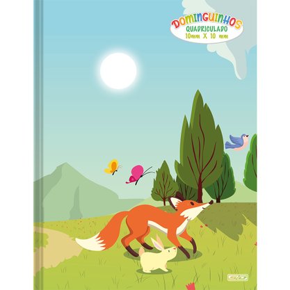 Caderno Quadriculado 40 Fls Raposa São Domingos