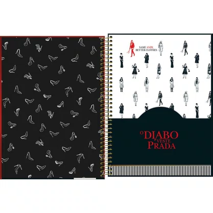 Caderno Universitário 160 Fls Preto O Diabo Veste Prada Tilibra