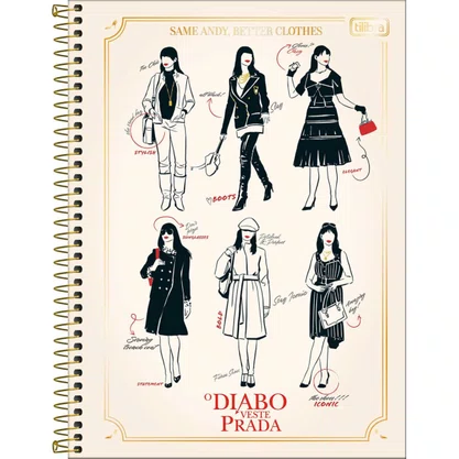 Caderno Universitário 80 Fls Amarelo O Diabo Veste Prada Tilibra