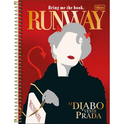 Caderno Universitário 80 Fls Vermelho O Diabo Veste Prada Tilibra