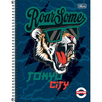 Caderno Universitário 80 folhas Azul Pepper Tilibra