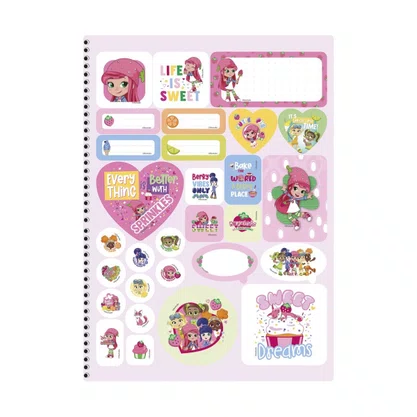 Caderno Universitário 80 Folhas Pink Be The Berry Moranguinho Animativa