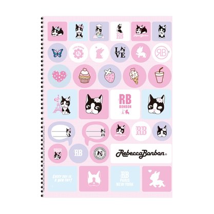 Caderno Universitário 80 Folhas Rosa Rebecca Bonbon Animativa