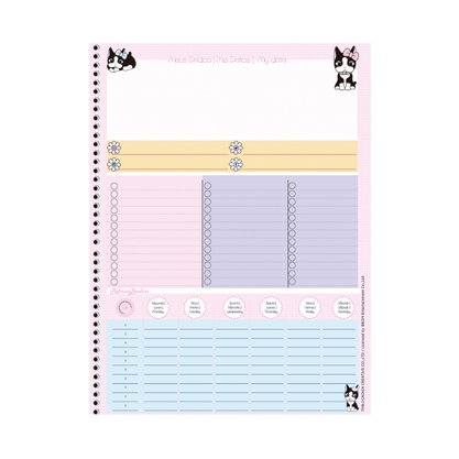 Caderno Universitário 80 Folhas Rosa Rebecca Bonbon Animativa