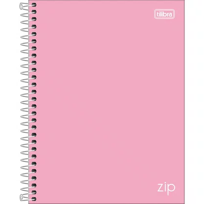 Caderno Universitário Cores 160 Folhas Rosa Zip Tilibra