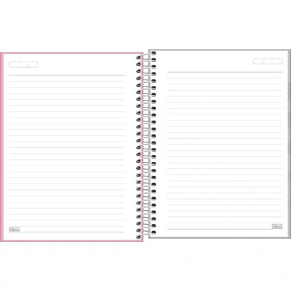 Caderno Universitário Cores 80 Folhas Rosa Zip Tilibra
